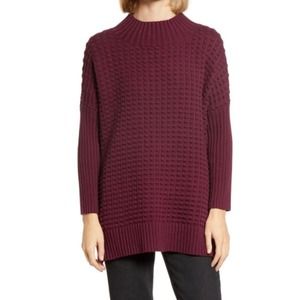 NWT French Connection Mozart Popcorn Cotton Sweater Jumper Berry Blush XS